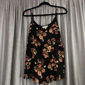 Black Floral tank